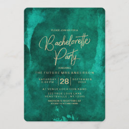 Emerald Grönt Bachelorette Party-inbjudan Inbjudningar