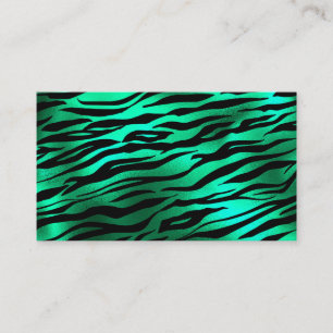 Emerald Grönt Black Tiger Rand Vilda djur Visitkort