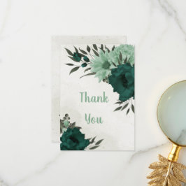 emerald grönt blommor botaniska tack kort