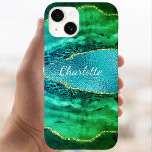 Emerald grönt blue agate marble namn skript<br><div class="desc">Emerald grönt och blue agate,  marble stone skriver ut som bakgrund Anpassa och lägg till ditt namn. Namn är skrivet med ett modernt handskript i stil.</div>