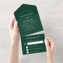 Emerald Grönt Bröllop Modern Typography OSA