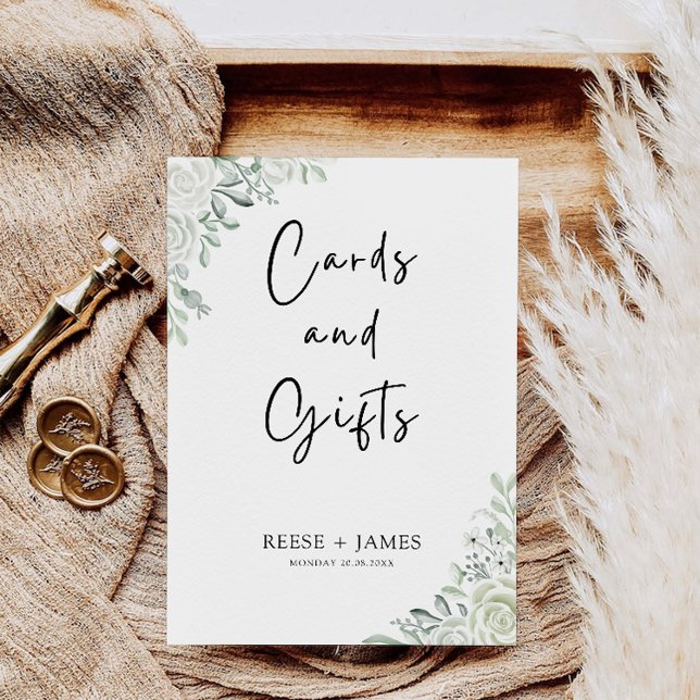 Emerald Grönt Bröllopskort och presentkort Inbjudningar (Emerald Green Wedding Cards and Gifts Sign)