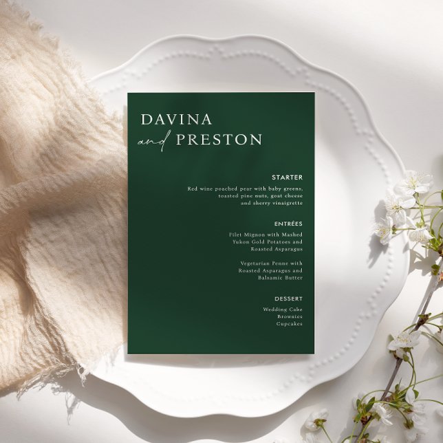 Emerald Grönt Calligraphy Script Modern BRÖLLOP (Skapare uppladdad)