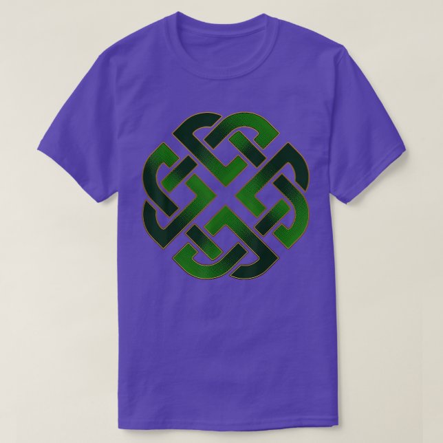 Emerald Grönt Celtic Gaelic Knot for St. T Shirt (Design framsida)