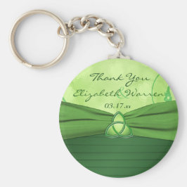 Emerald Grönt Celtic Kärlek Knot Wedding Favor Nyckelring