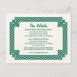 Emerald Grönt Celtic Knot Claddagh Bröllop Tilläggskort