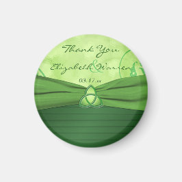 Emerald Grönt Celtic Loveknot Wedding Favor Magnet