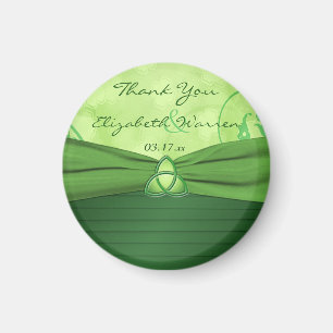 Emerald Grönt Celtic Loveknot Wedding Favor Magnet