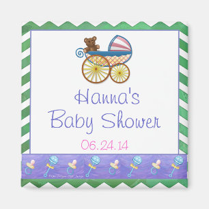 Emerald Grönt Chevron Baby Shower Magnet