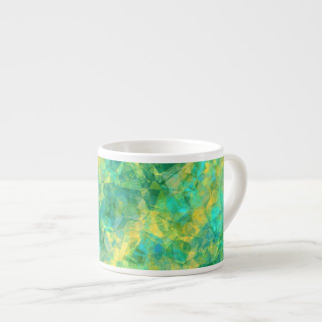 Emerald Grönt Crumged Struktur Espressomugg (Framsida höger)