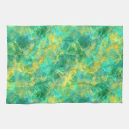 Emerald Grönt Crumged Struktur Kökshandduk