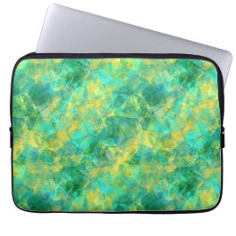 Emerald Grönt Crumged Struktur Laptop Sleeve