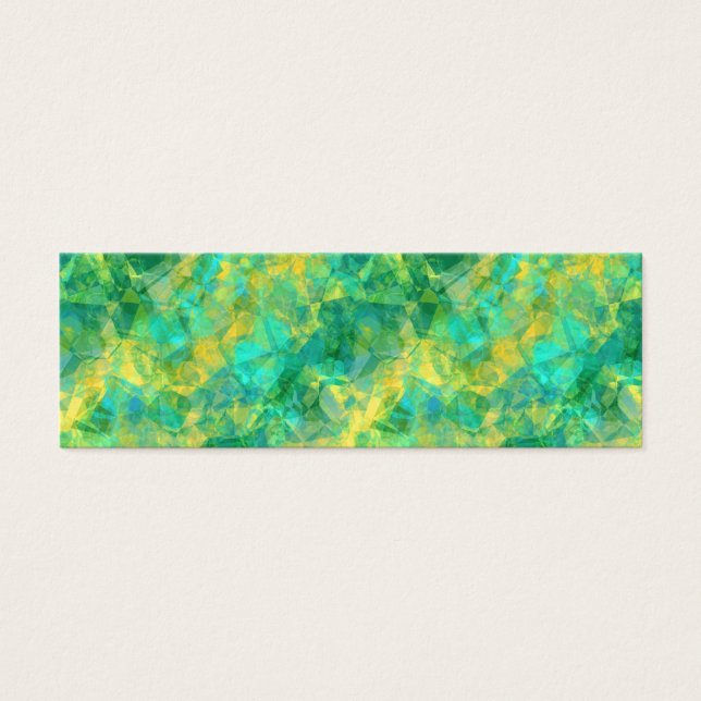 Emerald Grönt Crumged Struktur Litet Visitkort (Framsidan)