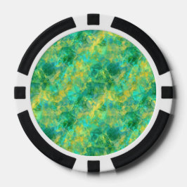 Emerald Grönt Crumged Struktur Poker Marker