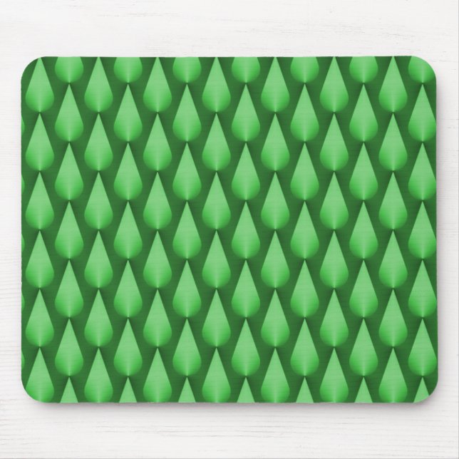 Emerald Grönt Dazzling Raindrops Mousepad Musmatta (Framsidan)