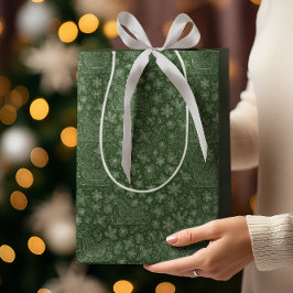 Emerald Grönt Doodle jul Sleigh Mönster