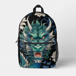 Emerald Grönt Dragon Print cut Sew Bag