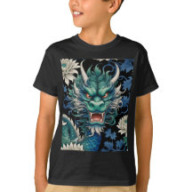 Emerald Grönt Dragon Skriv ut T-Shirt