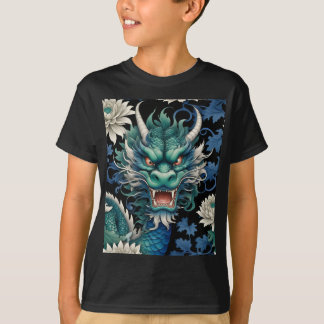Emerald Grönt Dragon Skriv ut T-Shirt