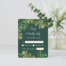 Emerald grönt Elegant rustic grey löv lush OSA Kort