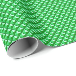 Emerald grönt, enamel look, studerade rutnät presentpapper