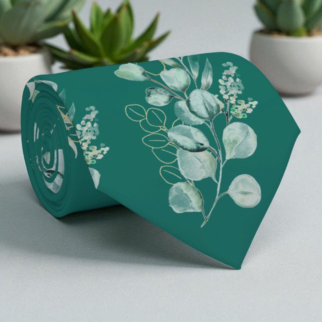 Emerald Grönt Eucalyptus Greenery Mönster Slips (Skapare uppladdad)