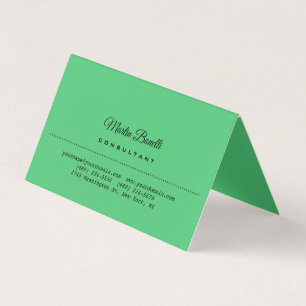 Emerald Grönt Färg Plain Minimalist Visitkort