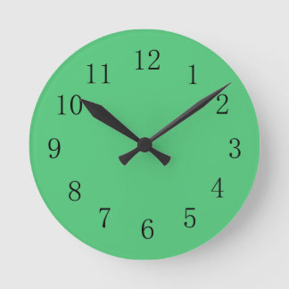 Emerald Grönt Färg Wall Clock Rund Klocka