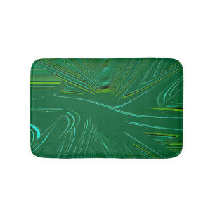 Emerald Grönt Faux Brocade Badrumsmatta