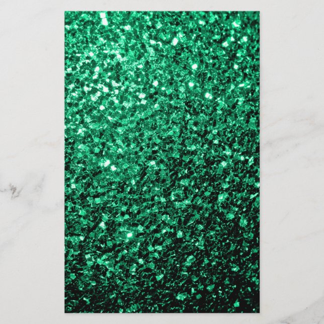 Emerald Grönt faux glitter sparkles Flygblad (Framsidan)