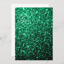 Emerald Grönt faux glitter sparkles Inbjudningar