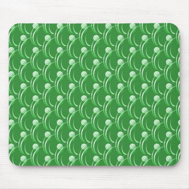 Emerald Grönt Finare Swirls Mousepad Musmatta (Framsidan)