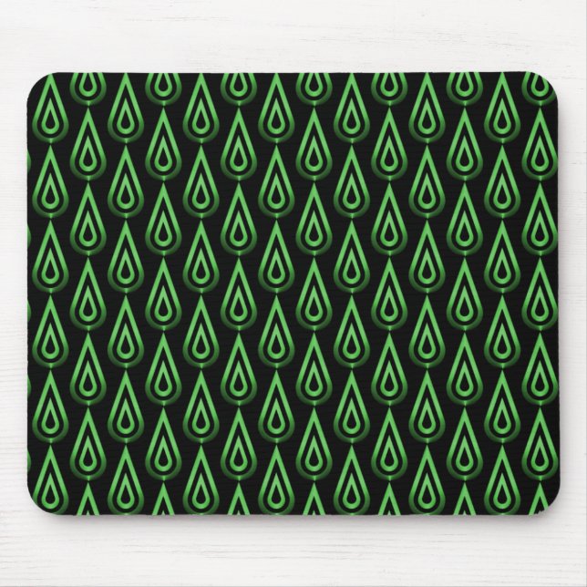 Emerald Grönt Flickering Flames Mousepad Musmatta (Framsidan)