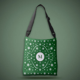 Emerald Grönt Flower Power Monogram Tote Bag Axelväska