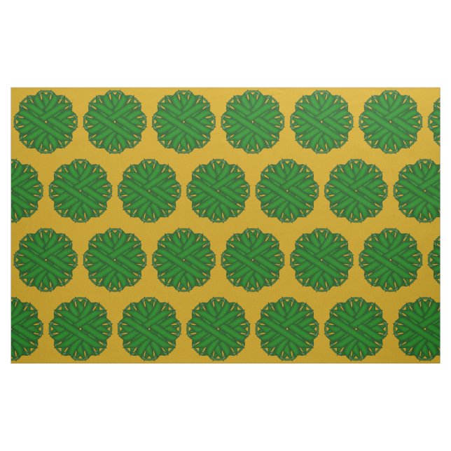Emerald Grönt Flower Ribbon av Kenneth Yoncich Tyg (Fat Quarter)