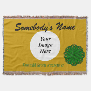 Emerald Grönt Flower Ribbon Template by K Yoncich Filt
