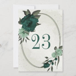 emerald grönt - geometriskt bordsnummer