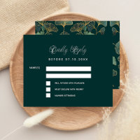 Emerald grönt ginkgo budget bröllop ResponsOSA