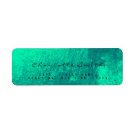 Emerald Grönt Glass Metall Returetiketter Returadress Etikett