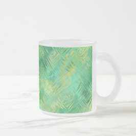 Emerald Grönt Glassy Struktur Frostad Glasmugg