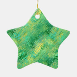 Emerald Grönt Glassy Struktur Julgransprydnad Keramik