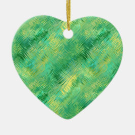 Emerald Grönt Glassy Struktur Julgransprydnad Keramik