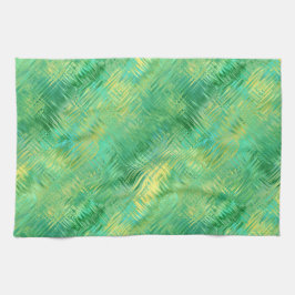 Emerald Grönt Glassy Struktur Kökshandduk