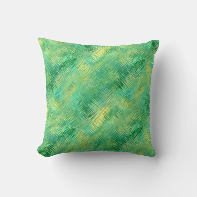 Emerald Grönt Glassy Struktur Kudde (Framsida)