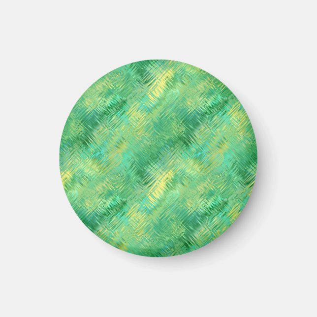 Emerald Grönt Glassy Struktur Magnet (Framsidan)
