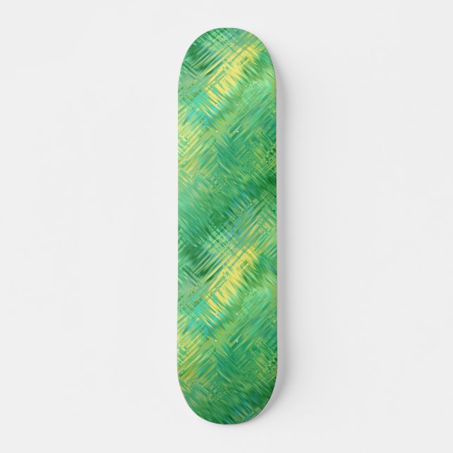 Emerald Grönt Glassy Struktur Old School Skateboard Bräda 21,6 Cm (Framsida)