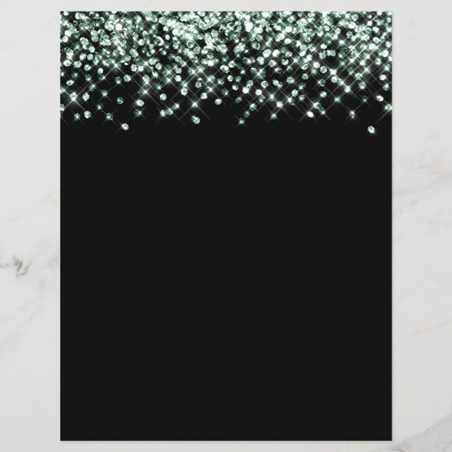 Emerald Grönt Glitter Confetti Scrapbook Papper (Framsida)