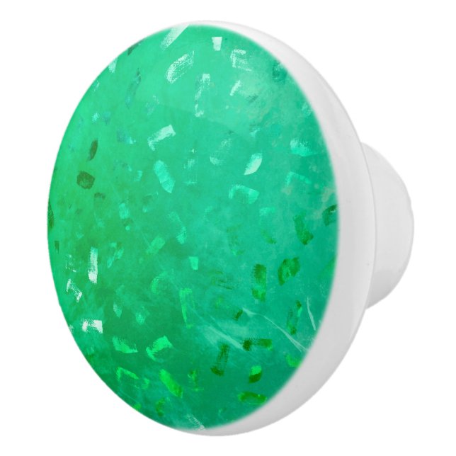 Emerald Grönt Glitter Knopp (Höger)