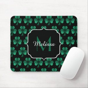 Emerald Grönt Gnistra Shamrock Black Monogram Musmatta