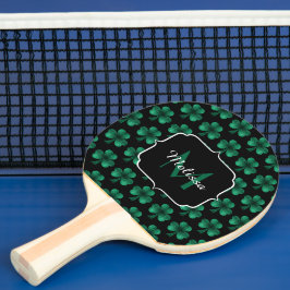 Emerald Grönt Gnistra Shamrock Black Monogram Pingisracket